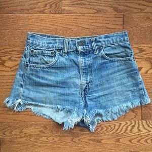 Vintage Levi Strauss high-waisted Jean shorts!